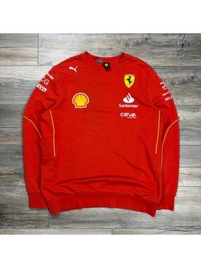 Ferrari X Puma Racing red long sleeve, minor stain good condition